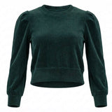 Peyton Top Dark Green Velour