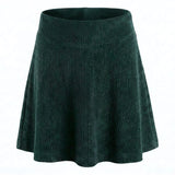 Libba Skirt Dark Green Velour