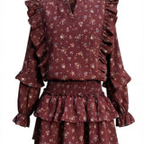 Campbell Dress Burgundy Vintage Floral
