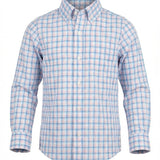 Pier Front Button Down Blue/ Coral