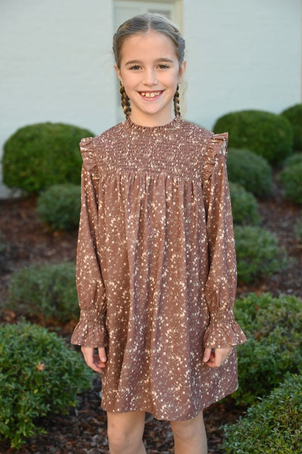 Lottie Dress Brown Sugar Blooms