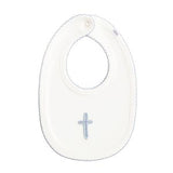 Crochet Cross Bib Blue