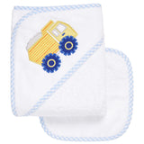 Dump Truck Baby Hooded Towel & Washcloth Set