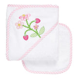 Strawberry Baby Hooded Towel & Washcloth Set
