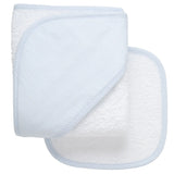 Blue Seersucker Stripe Hooded Towel & Washcloth Set