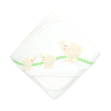 White Lamb Hooded Towel & Washcloth Set