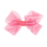 Medium WeeSplash Colored Vinyl Bow with Plain Wrap