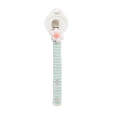 White Flower Crochet Paci Clip