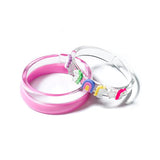 Lilies and Roses Unicorn and Stars Pink Bangles