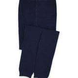 Scalloped Pima Cotton Footless Tights Navy 1577