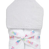 Big Check Everykid Towel, Gray