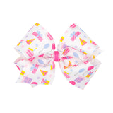 King Birthday-themed Printed Grosgrain Hair Bow