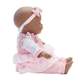 Baby Cuddles Doll with Pink Floral, Dark Skin Tone
