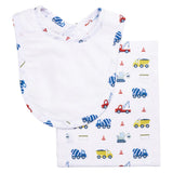 Dump Truck Drooler Bib & Burp Set