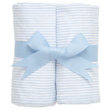 Blue Seersucker Stripe Set of Two Burps