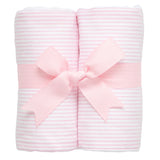 Pink Seersucker Stripe Set of Two Burps