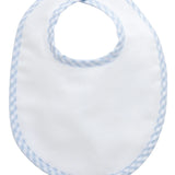 Big Check Basic Bib, Blue