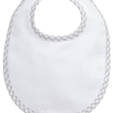 Big Check Basic Bib, Gray