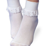 Eyelet/Turn Cuff/Lace Turn Cuff Socks