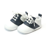 Austin Leather Saddle Oxford Baby Shoe, Navy