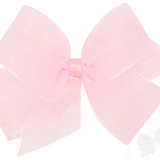 Medium Classic Organza Single Hair Bow, Light Pink
