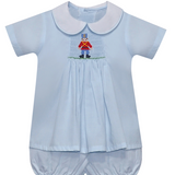 Blue Shay Apron Short Set - Soldier