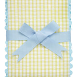 Green Big Check Fancy Fabric Burp
