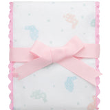 Bunny Fancy Fabric Burp, Pink