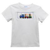 Boys Smocked Back to School Train Tee