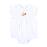 Thanksgiving Blessings Ivory Emb Collared S/S Boy Bubble