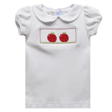 Girls Smocked Short Sleeve Apples