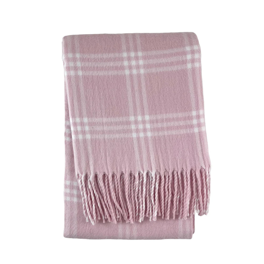 Windowpane Check Flannel w/ Fringe