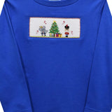 Nutcracker Smocked Royal Knit Long Sleeve