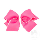 King Moonstitch Grosgrain Hair Bow with Contrasting Wrap