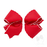 King Moonstitch Grosgrain Hair Bow with Contrasting Wrap