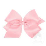 King Grosgrain Hair Bow Scalloped Edge