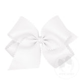 King Grosgrain Hair Bow Scalloped Edge