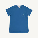 Carter Crewneck Wood Boat Blue with Multicolor Stork