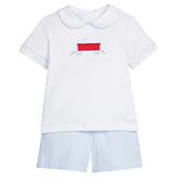 Applique Peter Pan Short Set - Wagon
