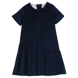 Asymmetrical Jillian Dress - Navy Corduroy