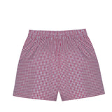 Bennett Red Square Gingham Short
