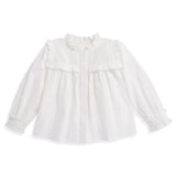 Ivory Swiss Dot Peasant Top