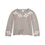 Daisy Cardigan, Grey with Rose