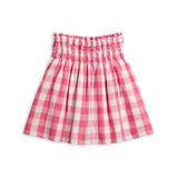 Smocked Skirt, Raspberry Check