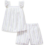 Girl's Twill Clara Short Set in Cottage Stripe