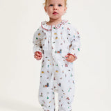 Baby's Twill Madeline Romper in Holiday Town