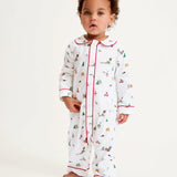 Baby's Twill Cambridge Romper in Holiday Town