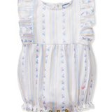 Baby's Twill Ruffled Romper in Cottage Stripe