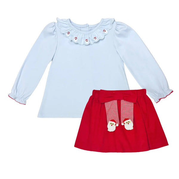 Santa Murphy Knit Skirt Set Lt. Blue