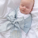 Silk Bow Swaddle - Sea Blue